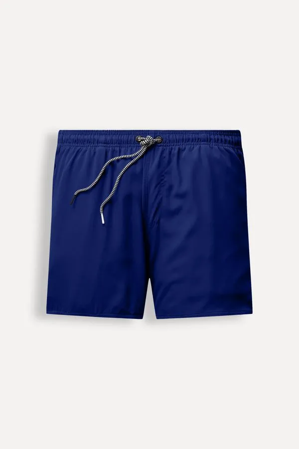 Short Praia Liso Basico Ii Azul Royal - P