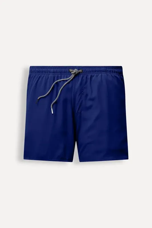 Short Praia Liso Basico Ii Azul Royal - P