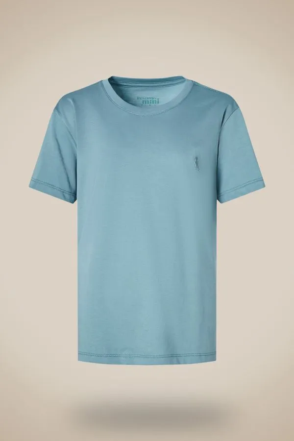Camiseta Mini Pima Azul Mineral - 12