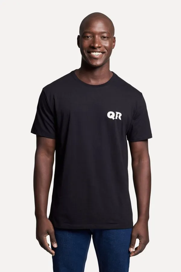 Camiseta Estampada Qr Preto - Gg
