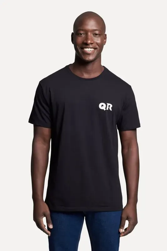 Camiseta Estampada Qr Preto - Gg