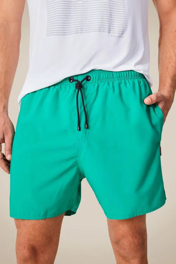 Short Praia Liso Basico Verde Bandeira - Gg