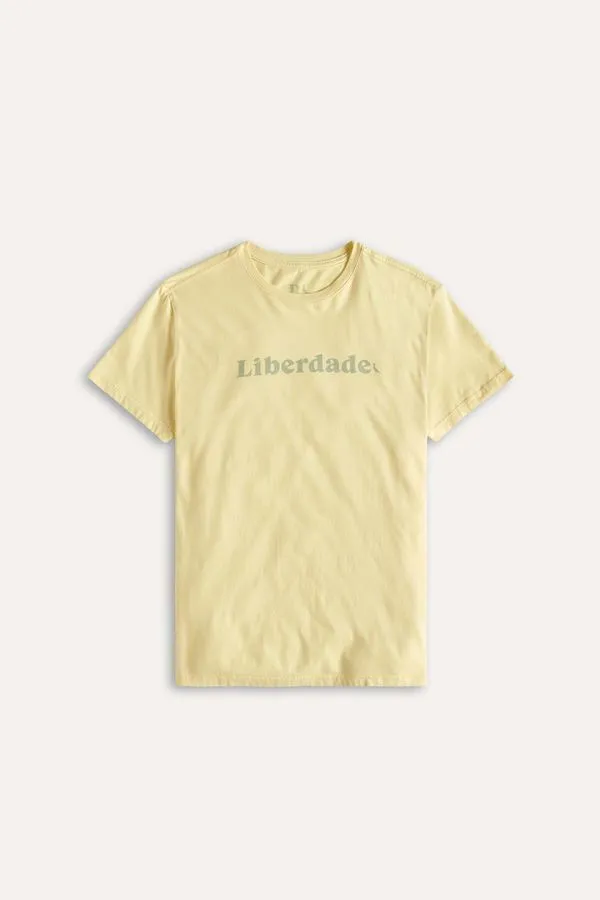 Camiseta Mini Tp Estampa Liberdade Amarelo - 12