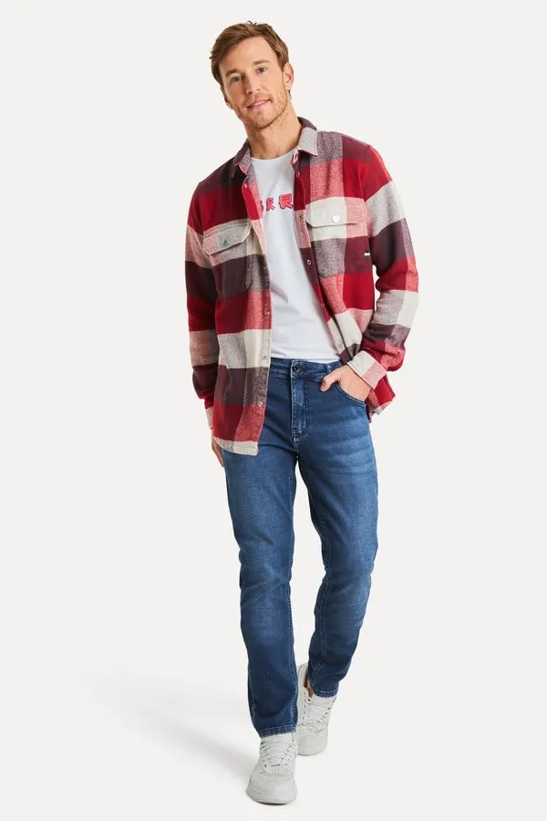 Calca Jeans Skinny Moletom Batalha Indigo - 3g