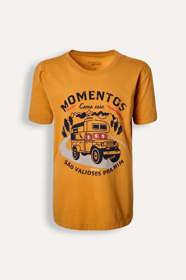 Camiseta Mc Mini Estampada Momentos Mostarda - 12