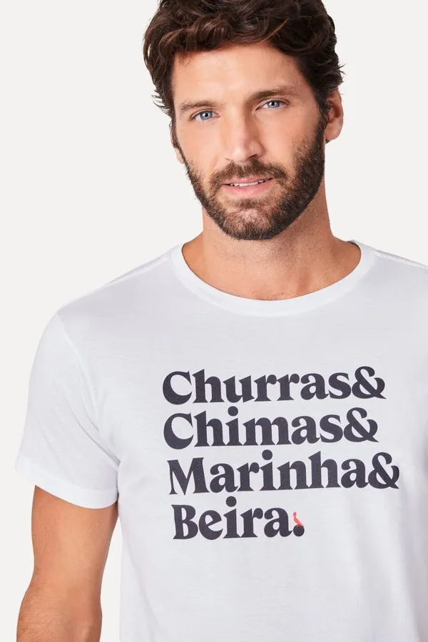 Camiseta Estampada Churras &&& Inter Branco - M