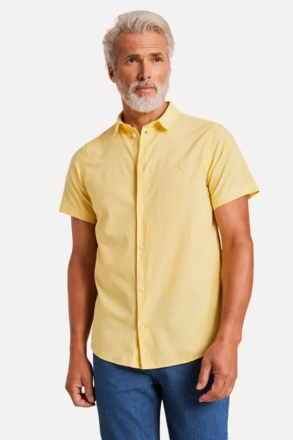 Camisa Manga Curta Nova Paraty Amarelo Claro - Gg