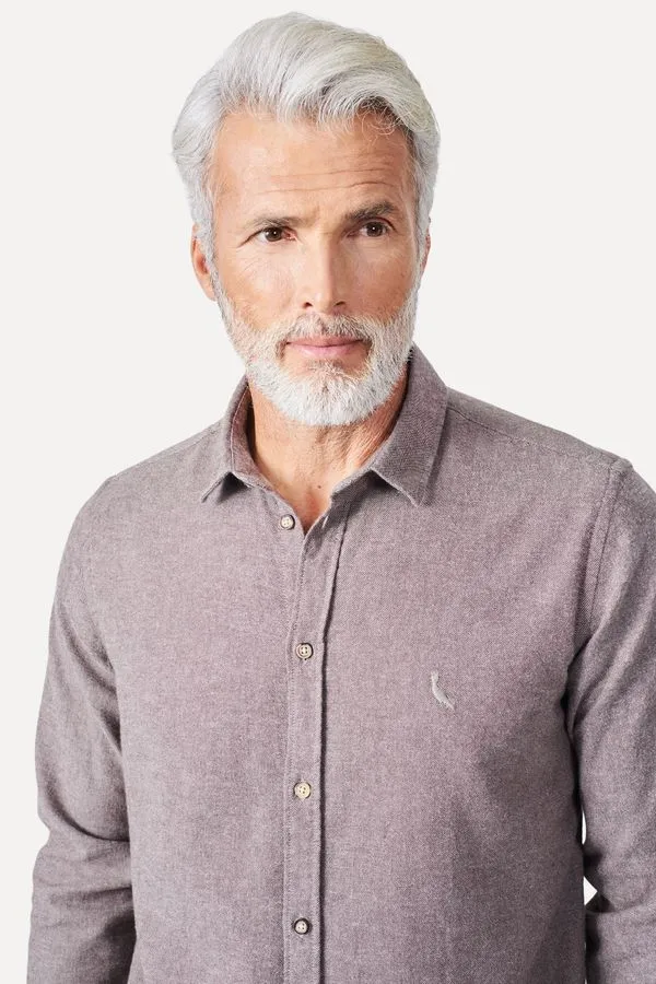 Camisa Ml Flanela Camp Khaki Escuro - P