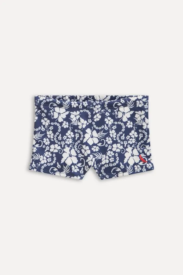 Sunga Mini Short Hibisco Marinho - 04