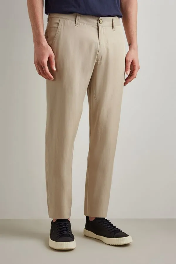 Calça Sarja Casual Liocel Areia - 46