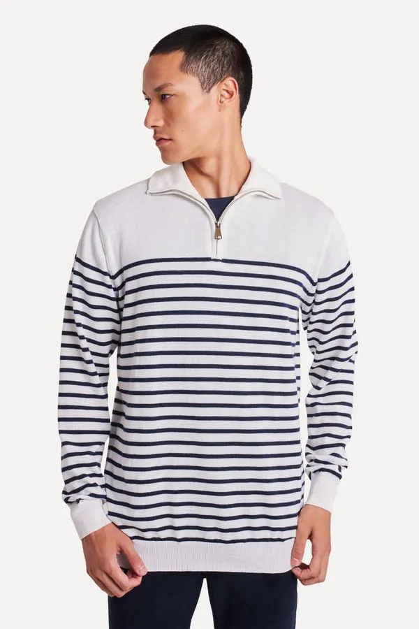 Tricot Marine Marinho - P