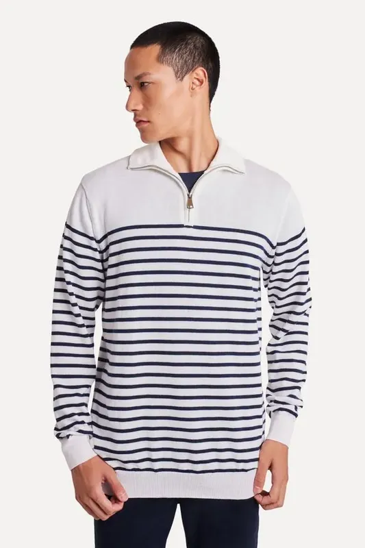Tricot Marine Marinho - P