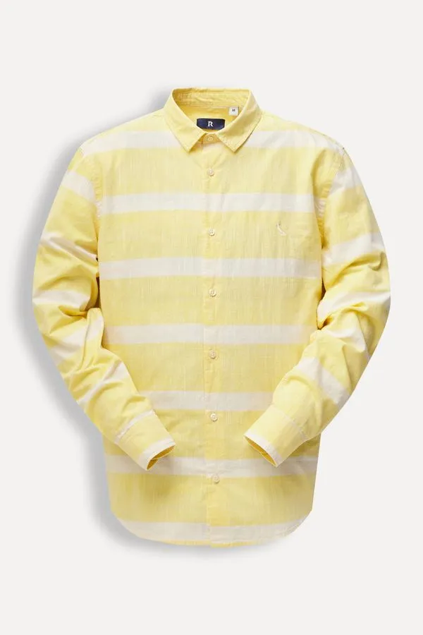 Camisa Ml Listra Jv Amarelo - Ggg