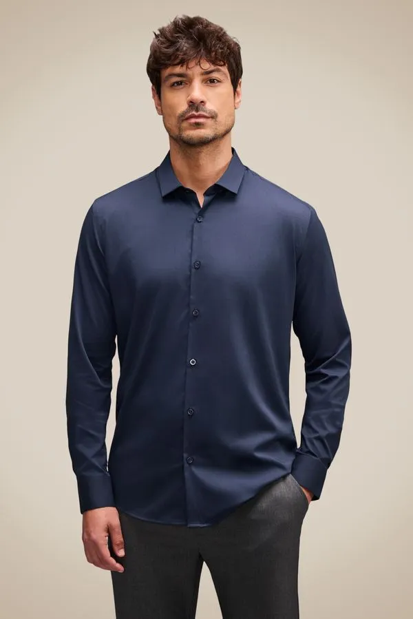 Camisa Ml Enxuto Soft Touch Marinho - P
