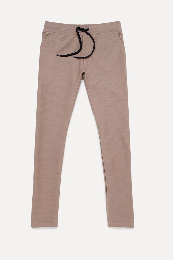 Calça Moletom Casual Diagonal Khaki - P