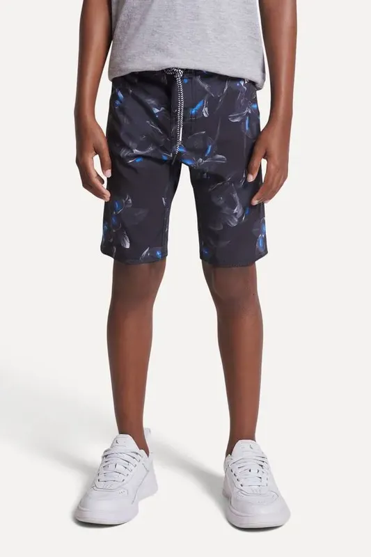 Boardshort Mini Estampado Iluminado Marinho - 08