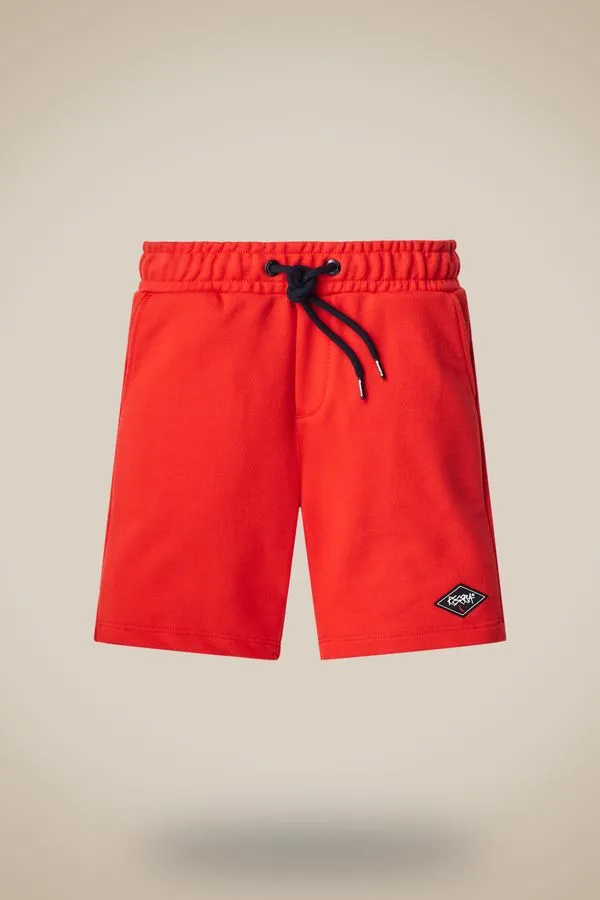 Bermuda Mini Moletom Basica Vermelho - 02