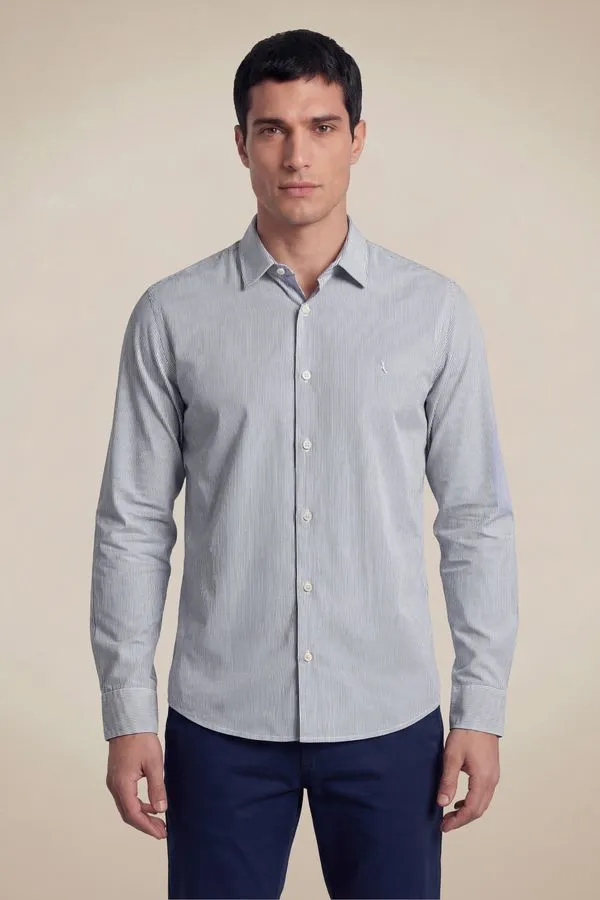 Camisa Ml Fabio Carbono Az - M