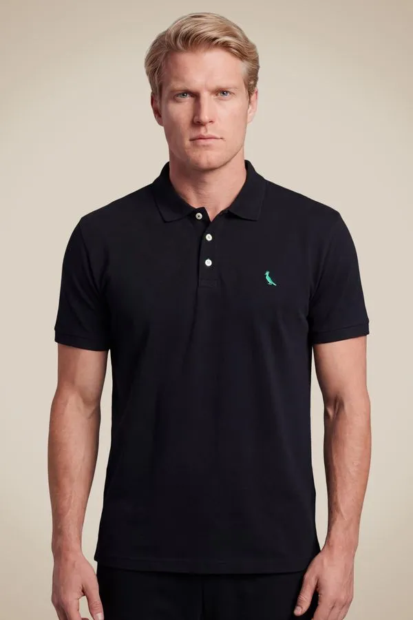 Polo Piquet Basica Preto - Gg