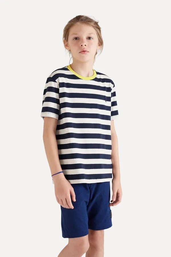 Camiseta Reserva Mini Listra Gola Constraste Marinho - 02