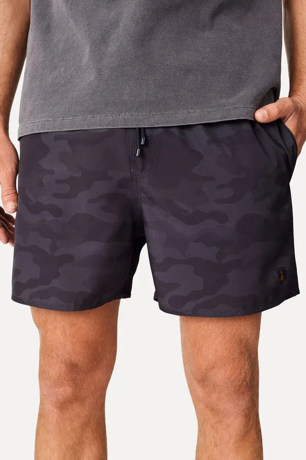 Short Praia Estampado Camuflado Fla Preto - P