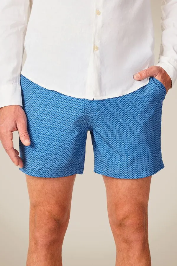 Short Arpoador Estampa R Gravataria Marinho - 44