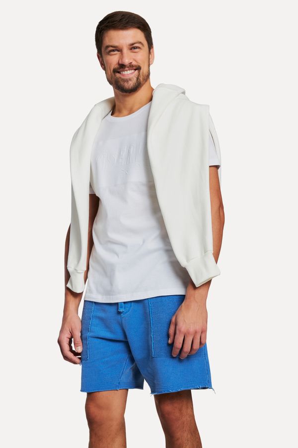 Bermuda Moletom Carpinteiro Stone Azul Royal - Gg