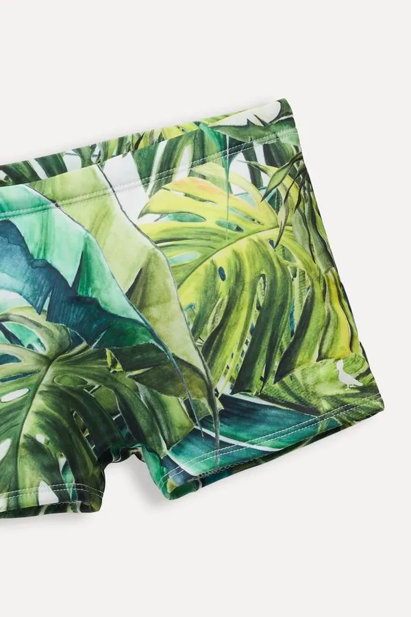 Sunga Short Green Forest Branco - 02