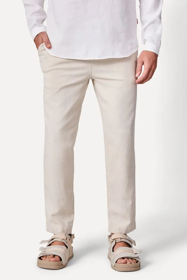 Calca Casual Linho Angra Natural - G