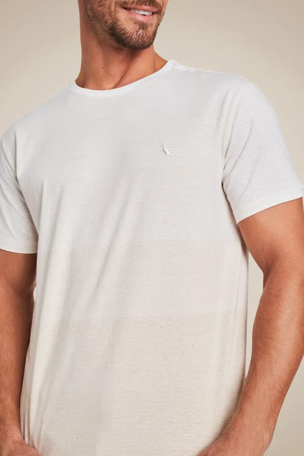 Camiseta Degrade Reciclado Areia - G