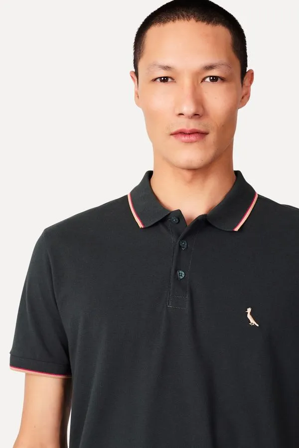 Polo Enxuto Novo Friso Verde Mata - P