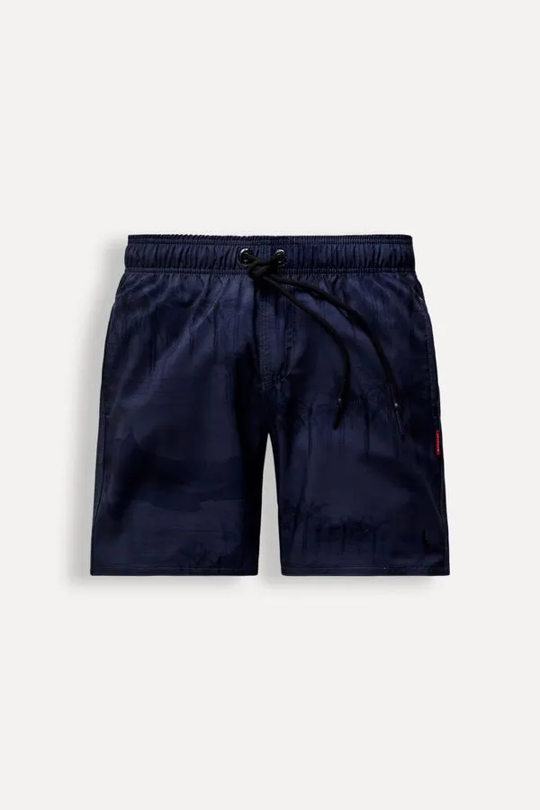 Short Praia Mini Estampa Nanquim Marinho - 10