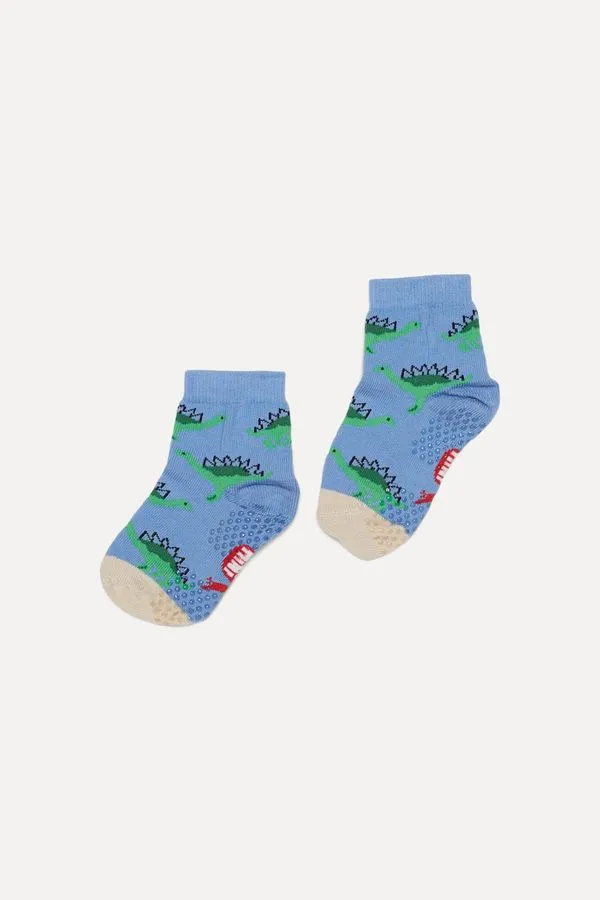 Meia Bebê Dino Anti-derrapante Verde - U