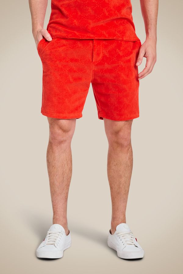 Bermuda Atoalhada Jacquard Vermelho - P
