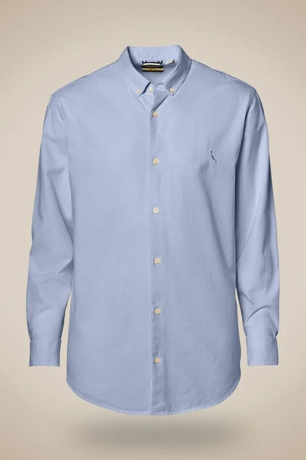 Camisa Ml Oxford Color Azul Carbono - M