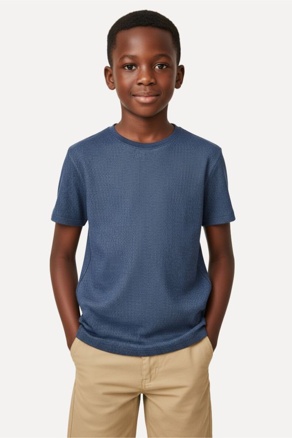 Camiseta Mini Atena Azul Jeans - 18