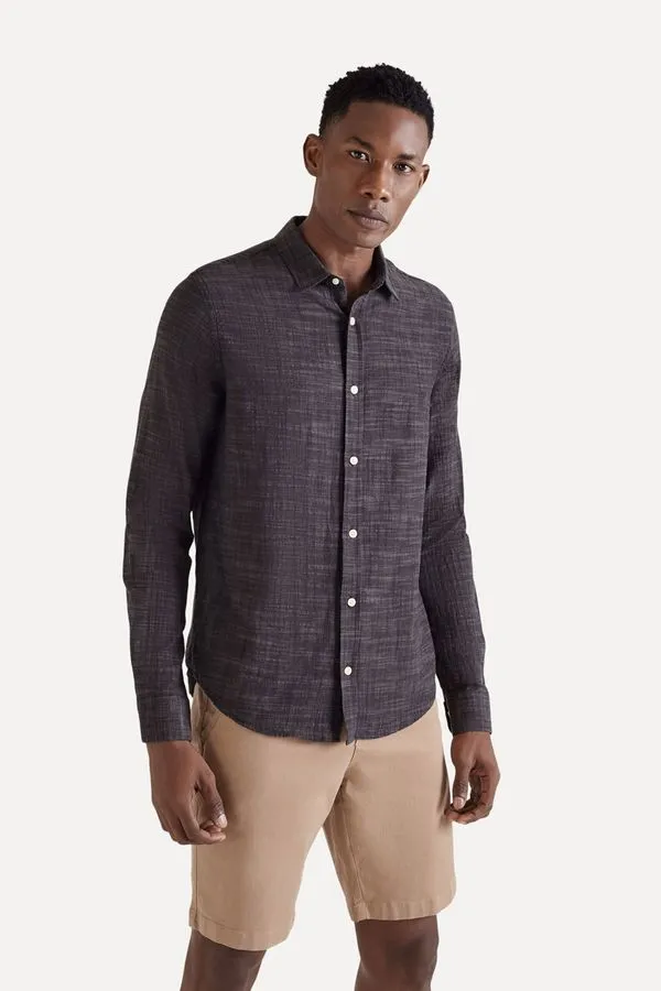 Camisa Listrada Flame Leve Preto - P