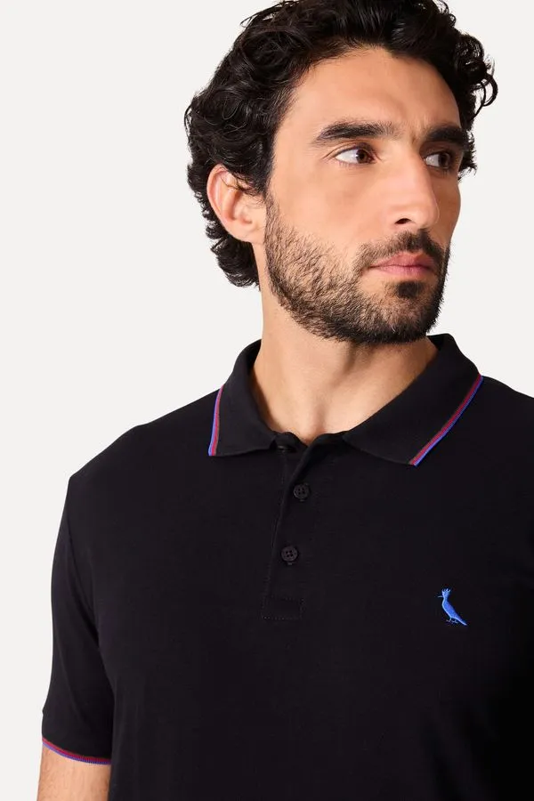 Polo Enxuto Novo Friso Preto - G