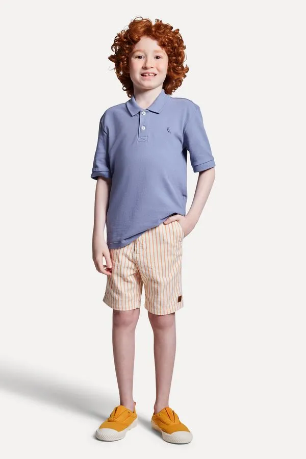 Bermuda Mini Casual Pf Pin Stripes Amarelo Ouro - 06