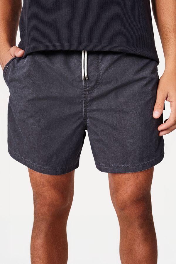 Short Praia Elastico Estonado Preto - G