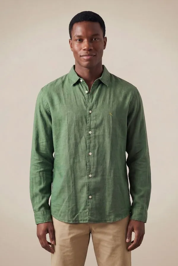 Camisa Pf Ml Linho Verde Claro - G