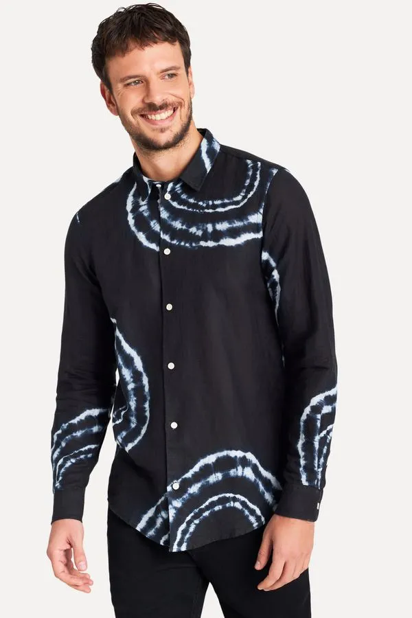 Camisa Ml Estampada Agua Viva Preto - Gg