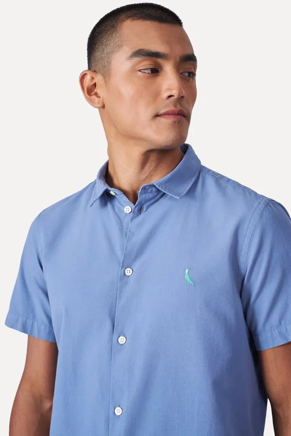 Camisa Mc Paraty Contraste Azul Jeans - Gg