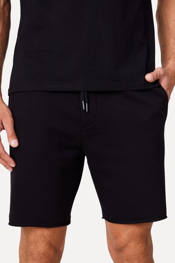 Bermuda Moletom Basico New Preto - P