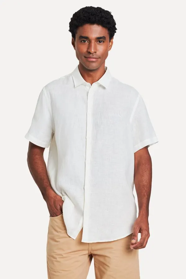 Camisa Mc Linho Copacabana Off-white - Gg