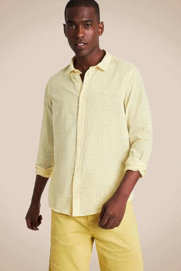 Camisa Ml Flame Leve Amarelo Claro - Ggg