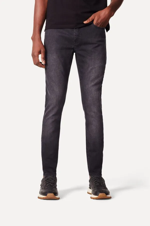 Calca Jeans Super Skinny Liam Preto - 48