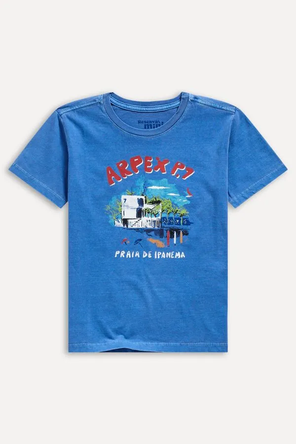 Camiseta Mini Estampada Arpex P7 Azul Royal - 06