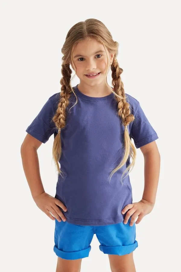 Camiseta Mini Simples Azul - 12