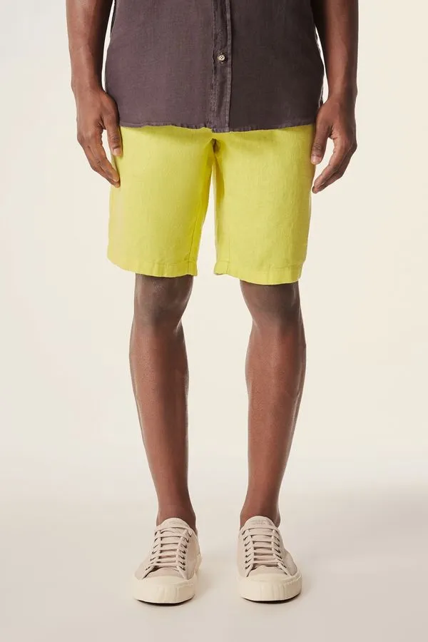 Bermuda Linho Amarelo Claro - 40